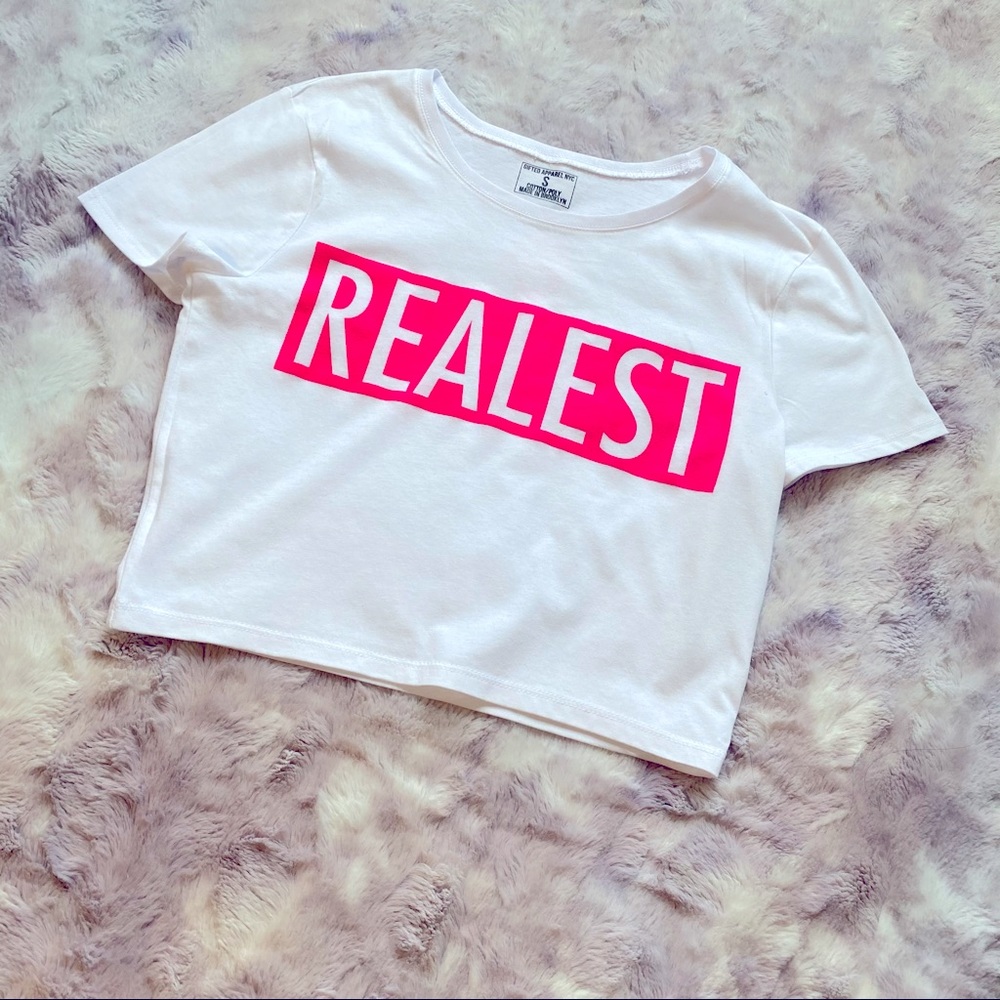 Women White Crop Printed T- Shirt